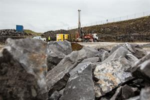 GSI drill rig in quarry