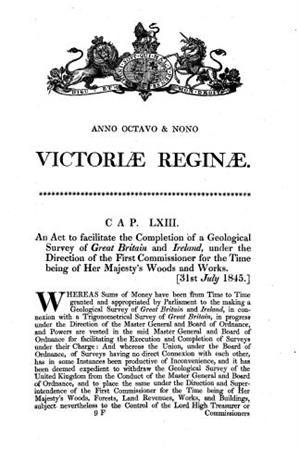 Geological Survey Act 1845